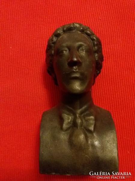 Antique marked table decoration metal bust Jannus Pannonius statue bust 13 x 7 x 6 cm according to pictures