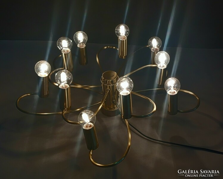 Vintage Honsel sárgaréz mennyezeti lámpa ALKUDHATÓ design