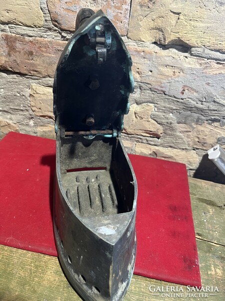 Brass charcoal iron with opener head