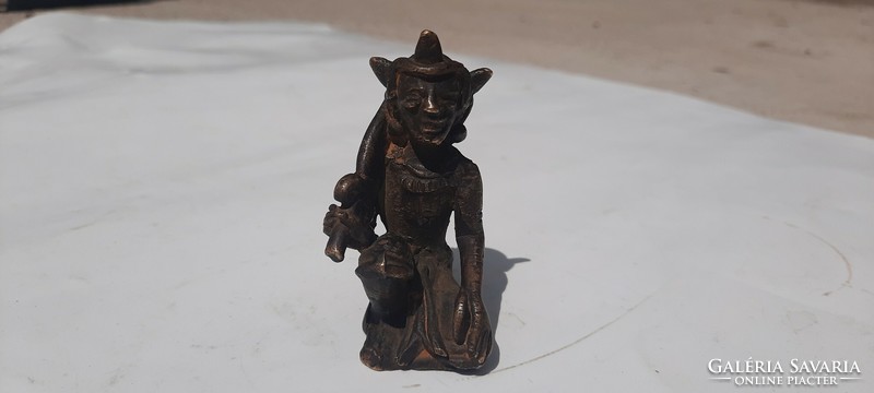 African tribal small bronze statue figure