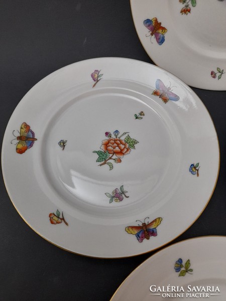 Small plates with Victoria pattern from Herend, 4 pieces in one, 15.4 cm