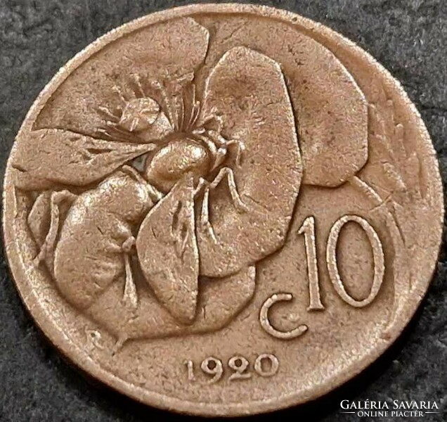 Italy, 10 centesimi 1920.