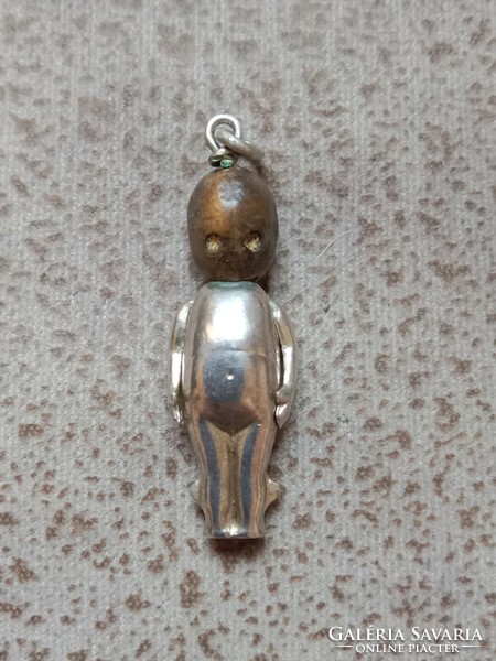 Ww1 fumsup lucky charm wooden head pendant