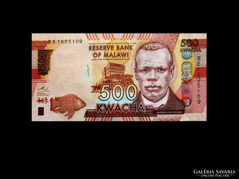 Unc - 500 kwacha - malawi - 2014 (john chilembwe - the hero...With his portrait!) Read!