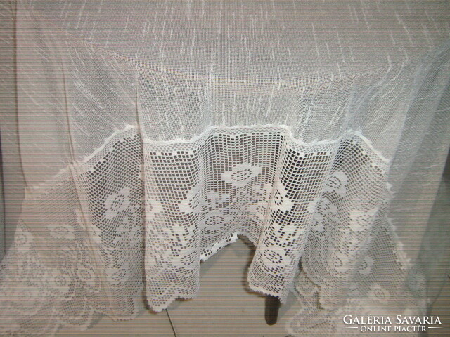 Beautiful vintage style white floral lace curtain