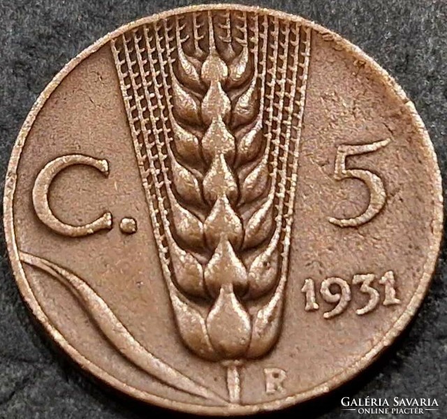 Italy, 5 centesimi 1931.