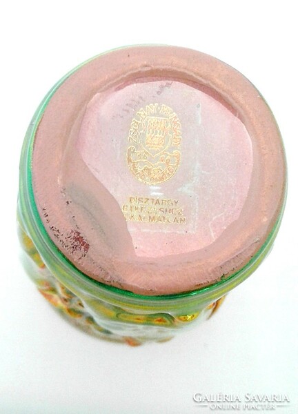 Zsolnay eozin szüretelő pohár (ZAL-R83518)