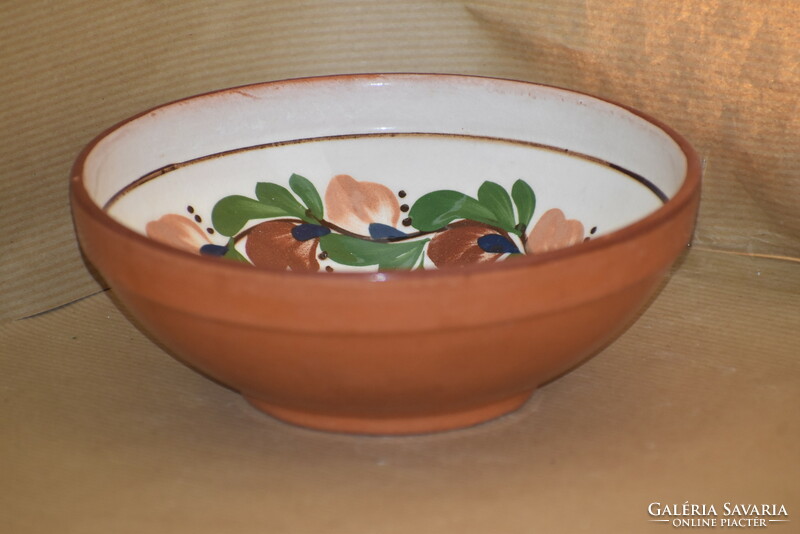 Decorative bowl with folk flower pattern - 16 cm diameter