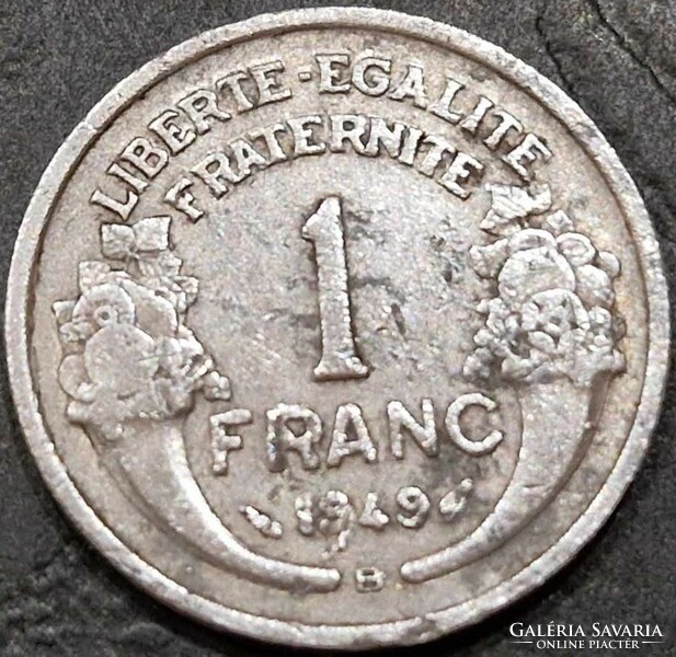 Franciaország 1 frank, 1949. „B” , Beaumont-le-Roger