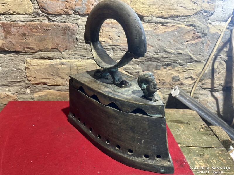 Brass charcoal iron with opener head