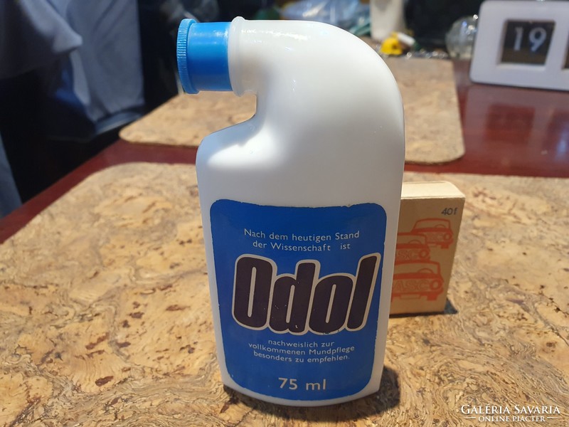 Retro odol mouthwash bottle in good condition, social real cooper
