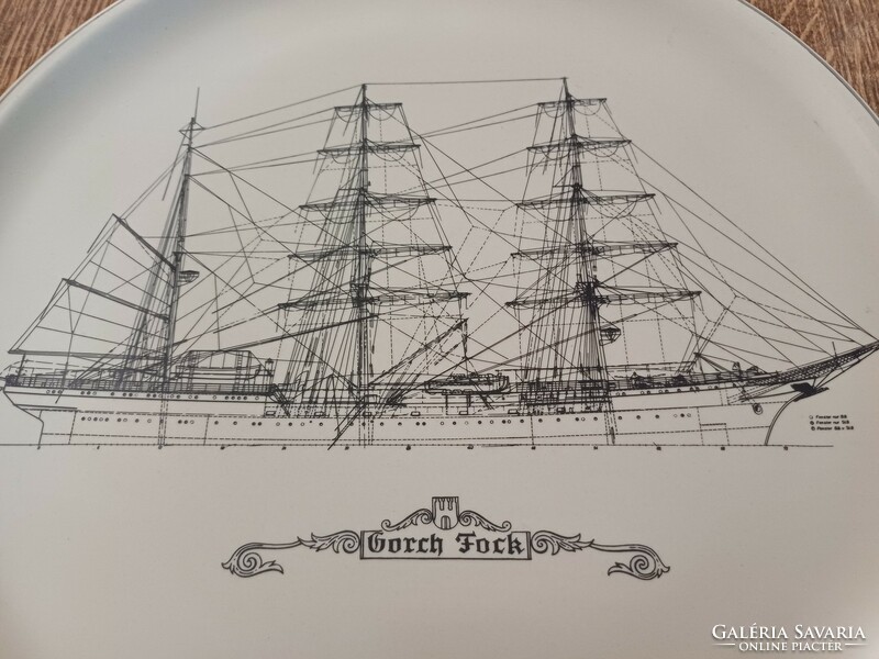 Gorch fock sailing ship - wall plate, decorative plate