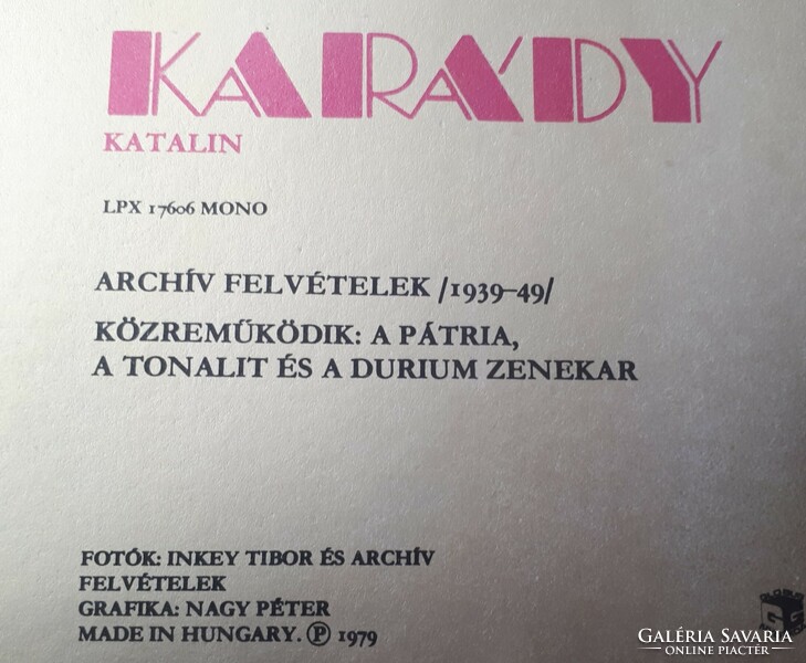 Karády Katalin nagylemez