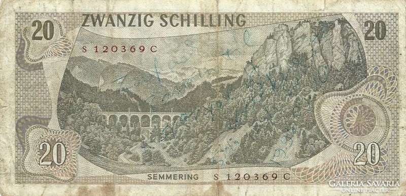 20 Schilling 1967 Austria 1.