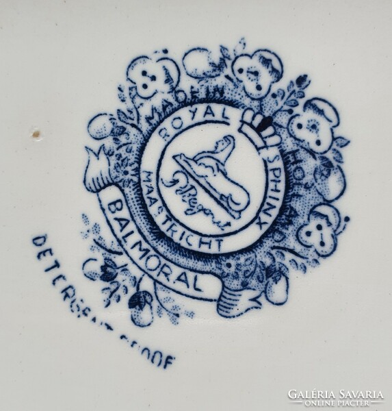 Balmoral Royal Sphinx Maastricht porcelán tálaló tál tányér virág mintával