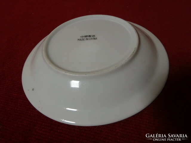 Chinese porcelain coffee cup coaster, gold border, diameter 11.5 cm. Jokai.