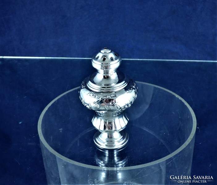 Charming antique silver salt shaker, France, ca. 1850!!!