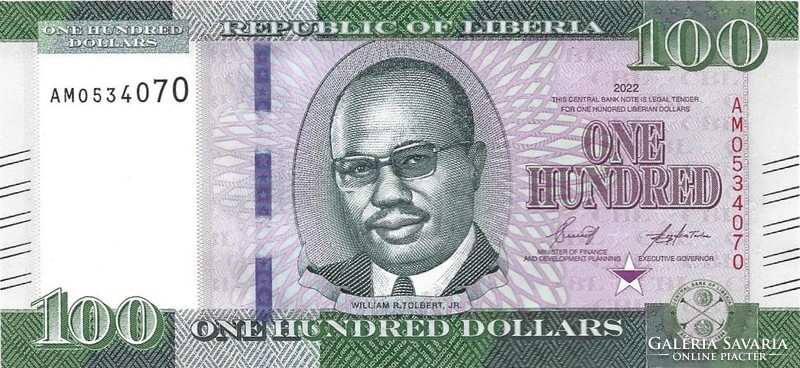 100 dollár 2022 Libéria UNC