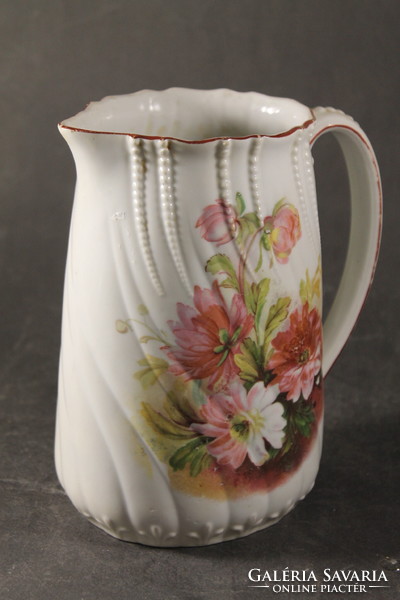 Antique floral porcelain wine jug 187