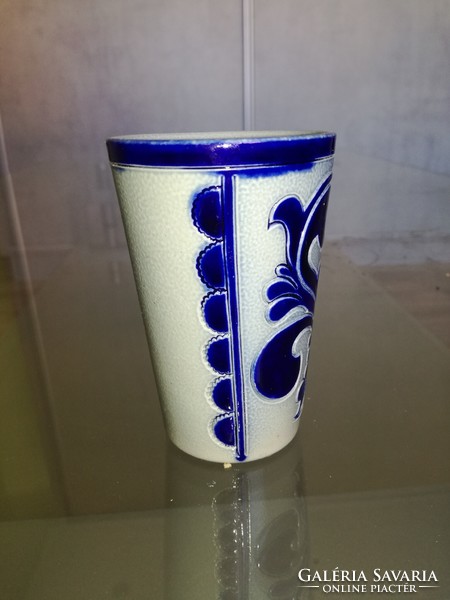 Salt-glazed ceramic cup