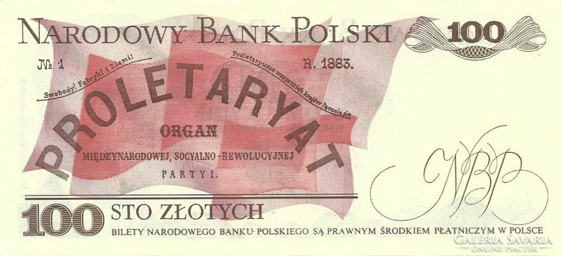 100 zloty zlotych Lengyelország 1986 aUNC