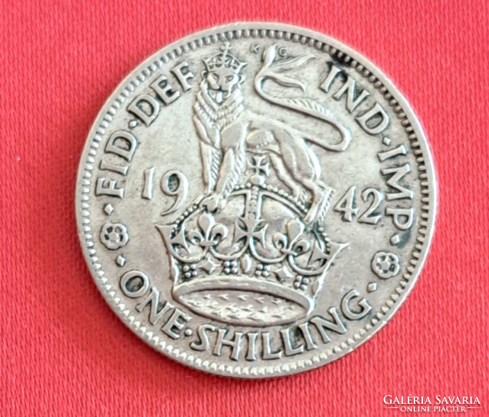 1942. EZÜST ANGOL 1 SHILLING  (739)