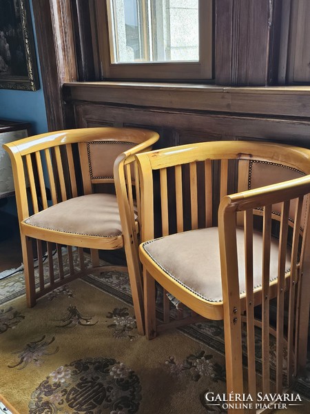 Pair of hoffmann armchairs