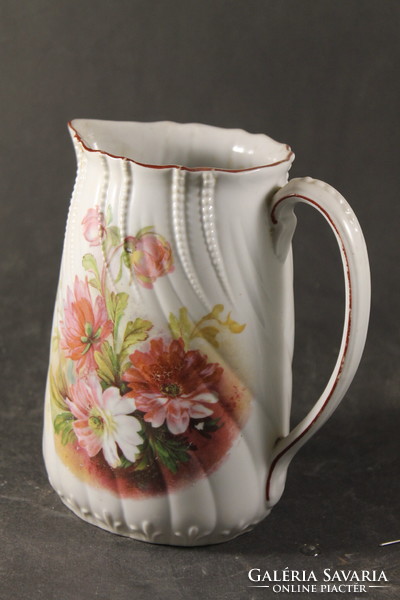 Antique floral porcelain wine jug 187
