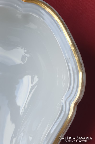 Neuerer bavaria us zone German porcelain serving bowl plate with gold edge