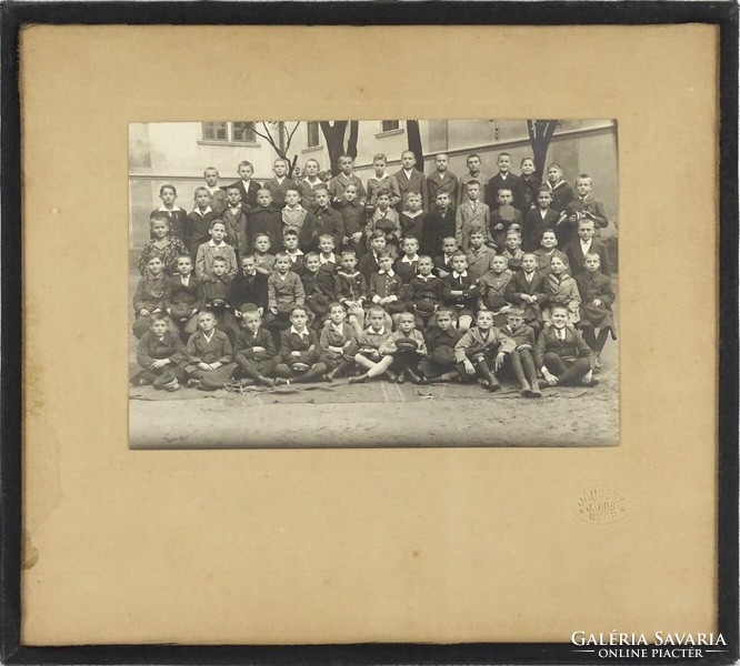1R130 jánossy jános: antique school group picture class picture