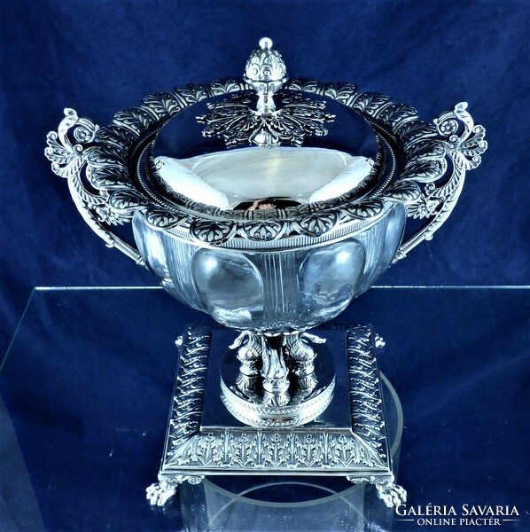 Dazzling, antique silver bonbon holder, Paris, 1820!!!