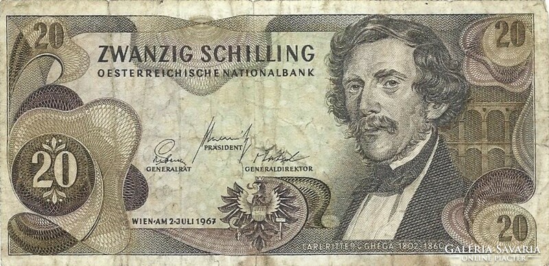 20 Schilling 1967 Austria 1.