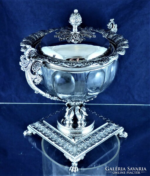 Dazzling, antique silver bonbon holder, Paris, 1820!!!