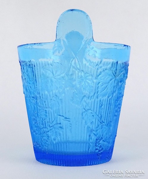 1R255 Régi kék üveg szőlőmosó pohár