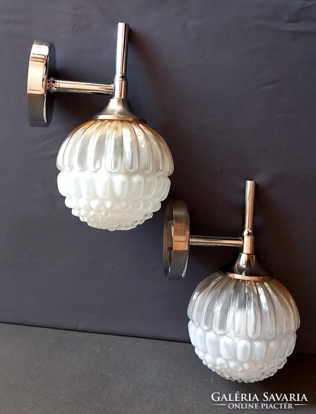 Vintage Italian króm fali lámpa párban ALKUDHATÓ design