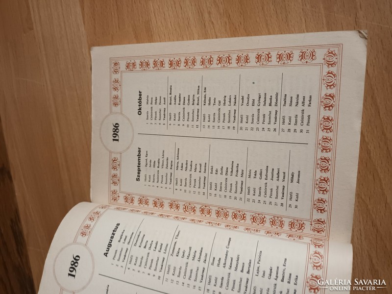 My Berzsenyi treasured commemorative calendar 1986 - slightly worn