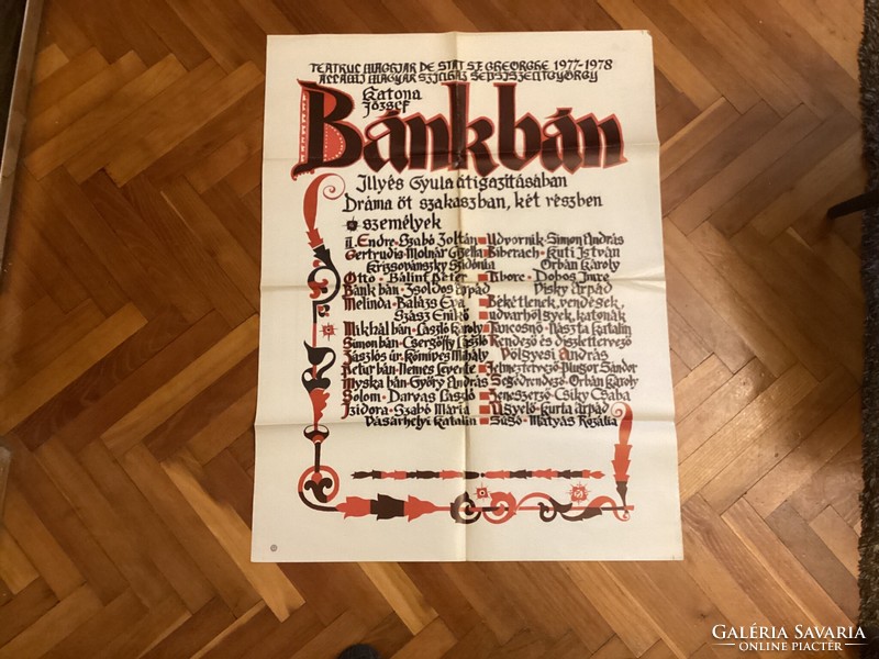 Bánkbán színházi plakát ( Sepsiszentgyörgy ) .