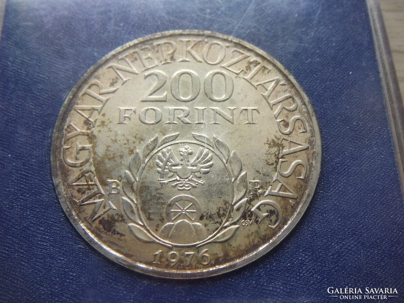 200 Forint Ezüst emlékérem 1976 Eredeti Tartójában