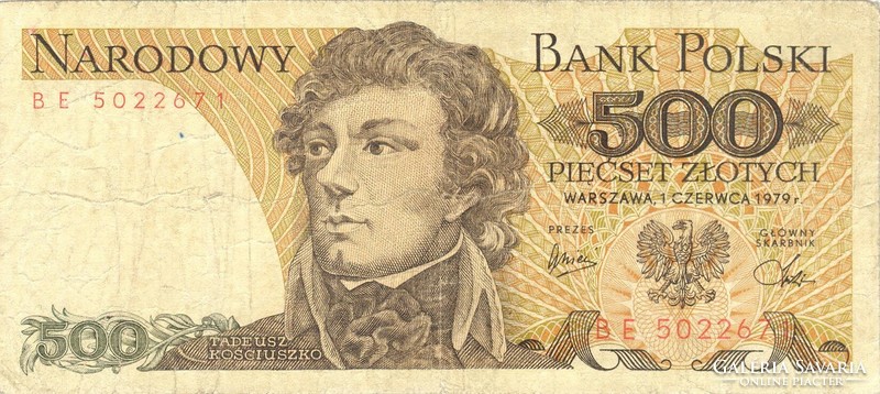 500 Zloty zlotych 1979 Poland rare