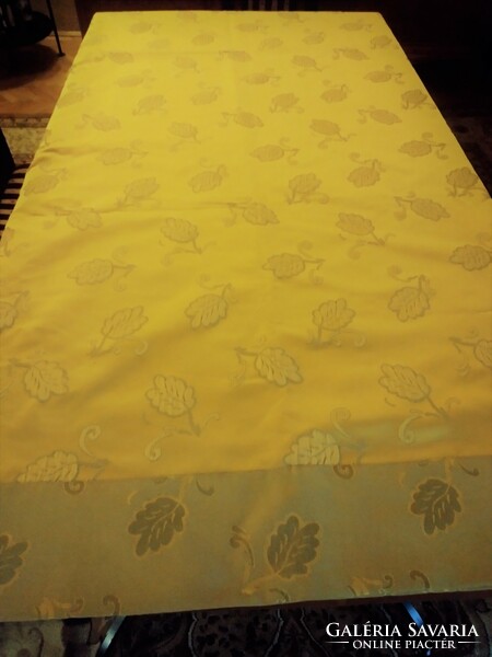Gold-colored, brocade, large tablecloth