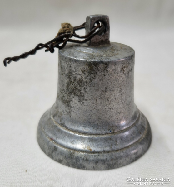 Antique aluminum bell, chime, in preserved condition 86 g.