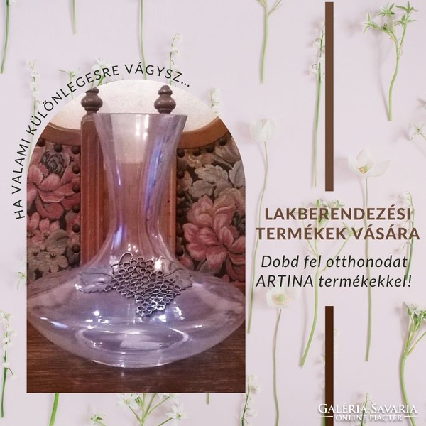Artina glass jug with tin decoration