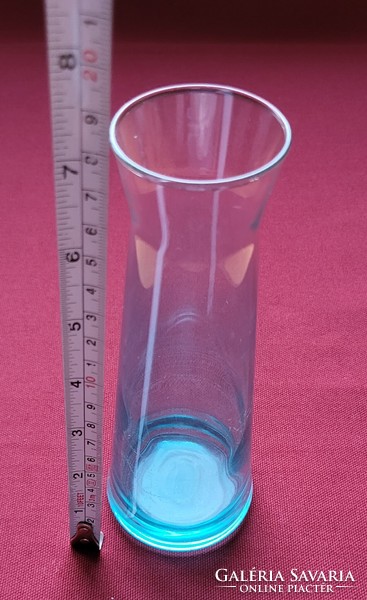 Colored glass vase turquoise blue vase