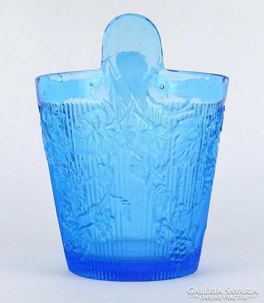 1R255 Régi kék üveg szőlőmosó pohár