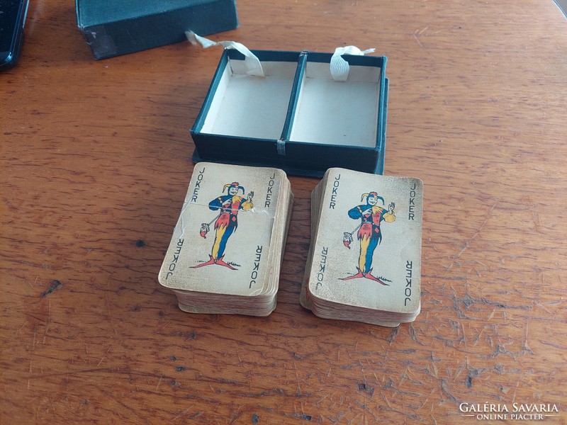Régi retro franciakártya (két pakli,póker,römi,stb)