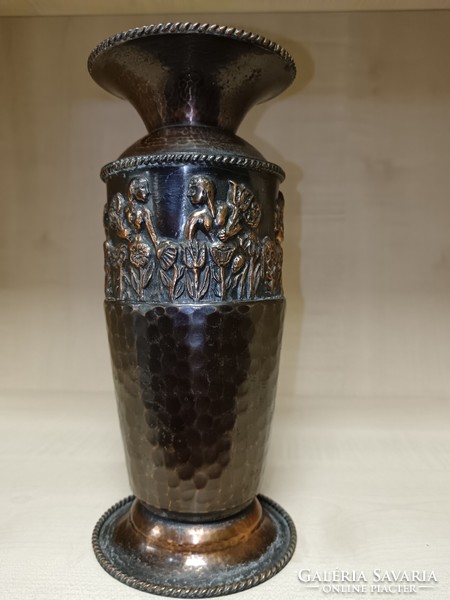Industrial copper lignifer vase