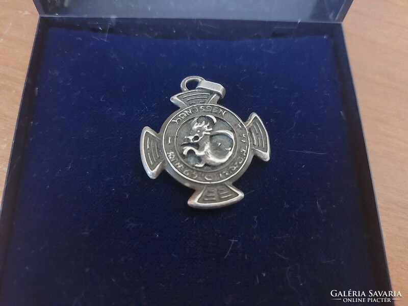 (K) hanussen dragon silver pendant with magnet