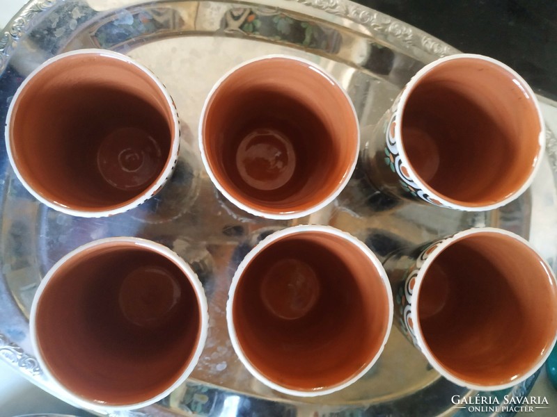 6 flawless ceramic wine glasses