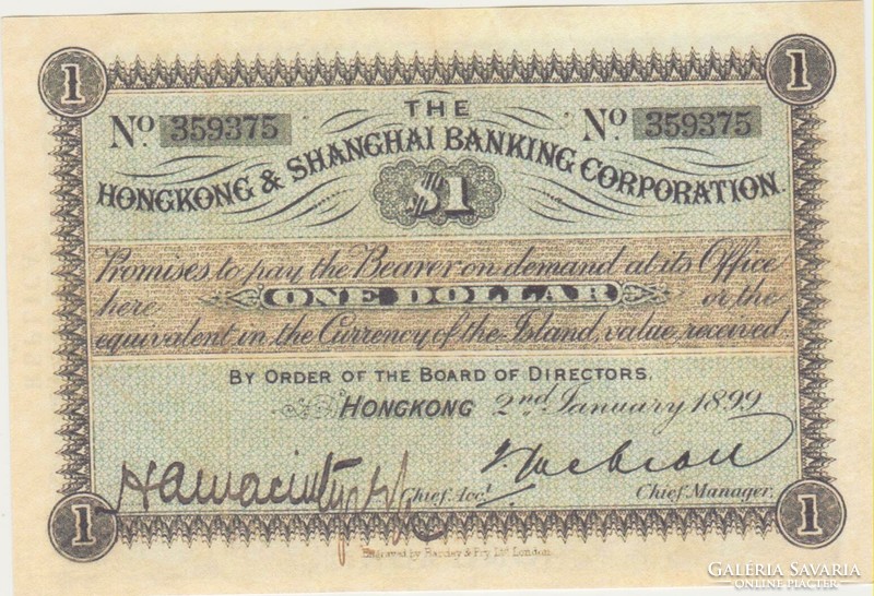 Hong Kong 1 Honkongi dollár 1889 REPLIKA