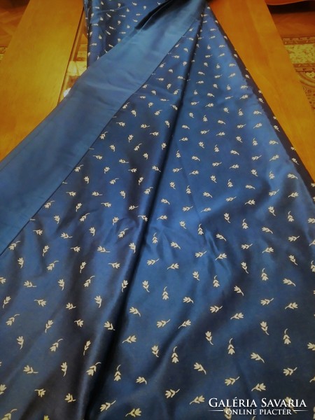 Blue, brocade, large tablecloth
